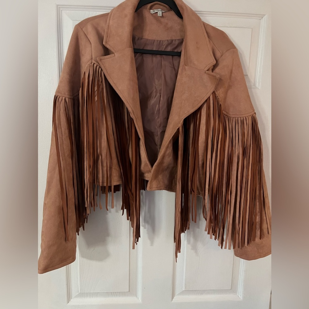 Veveret suede fringe jacket, size large
